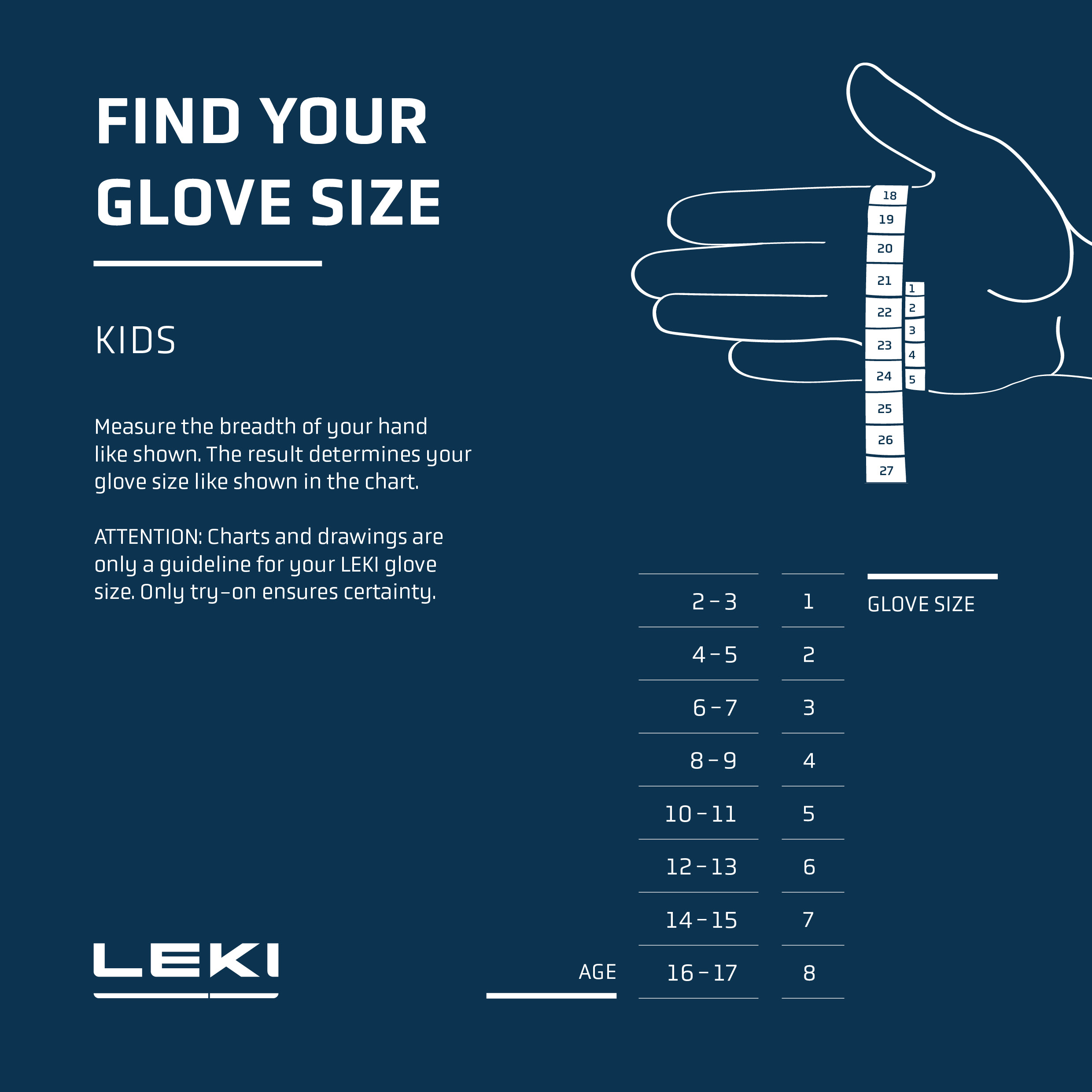 Glove Size Finder Kids EN